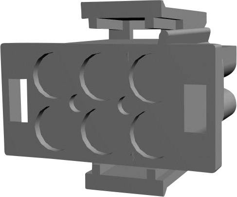 TE Connectivity Pin enclosure - cable Universal-MATE-N-LOK Total number of pins 6 Contact spacing: 6.35 mm 1-480704-0