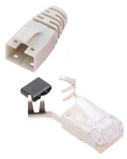 BEL Stewart Connectors SS39GRE SS39GRE RJ45 Connector CAT 6 8P8C RJ45 Plug, straight Grey