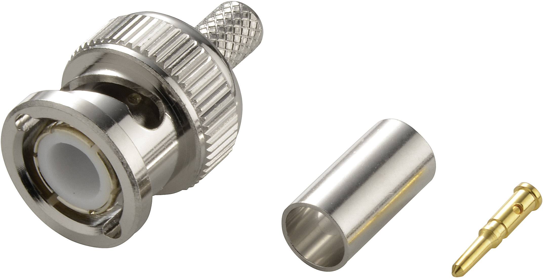 TE Connectivity 1-1337428-0 1-1337428-0 BNC connector Plug, straight 75 Ω 1 pc(s)