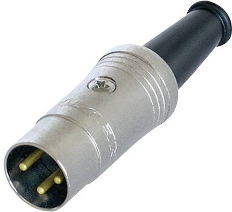 Rean AV NYS321G DIN connector Plug, straight Number of pins: 3 Black