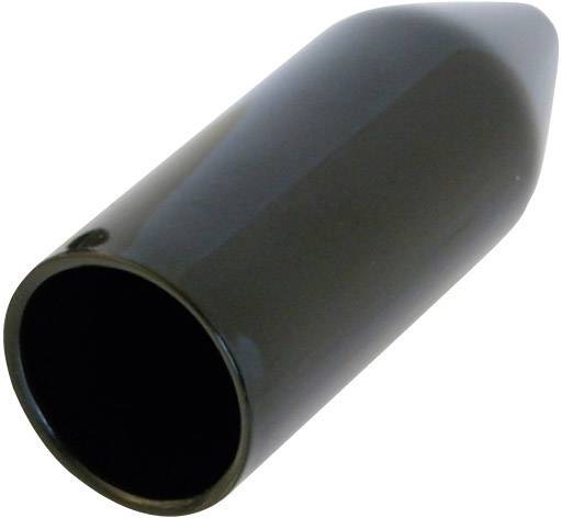 A black, tubular object with a bevelled opening and a gleaming surface.