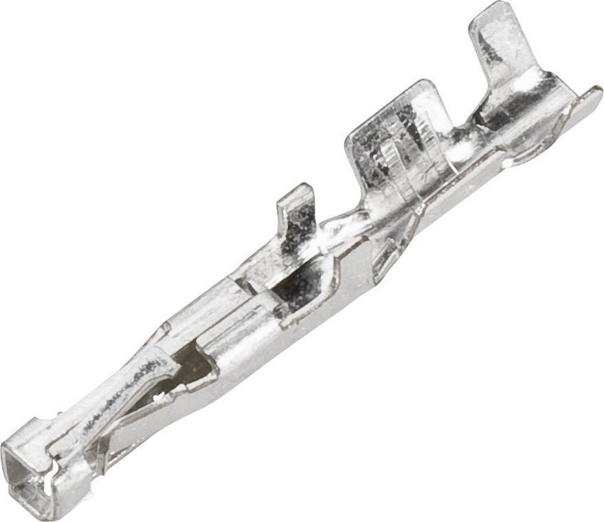 Single metal cable plug in silver, used for electrical connections in a technical context.
