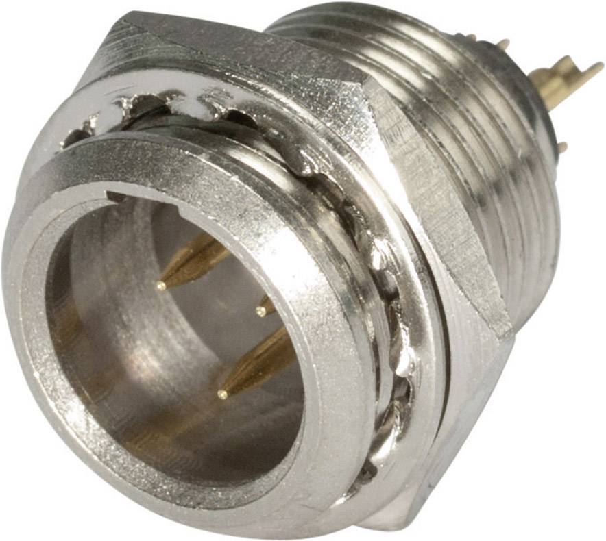 Hicon HI-XMEM3 Mini XLR connector Plug, vertical mount Number of pins: 3 Silver, Black 1 pc(s)