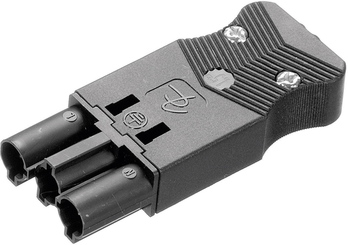 Adels-Contact 17965 Mains connector AC Plug, straight Total number of pins: 2 + PE 16 A White 1 pc(s)