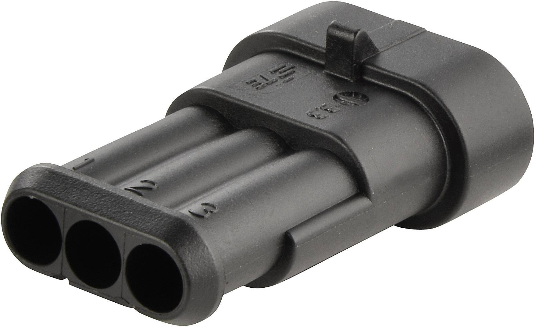 TE Connectivity Pin housing cable AMP-Superseal 1.5mm Series Total number of pins 3 Contact spacing: 6 mm 282105-1