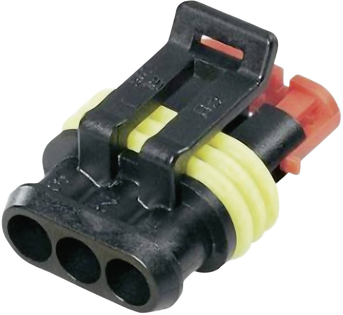 TE Connectivity Socket housing cable AMP-Superseal 1.5mm Series Total number of pins 3 Contact spacing: 6 mm 282087-1