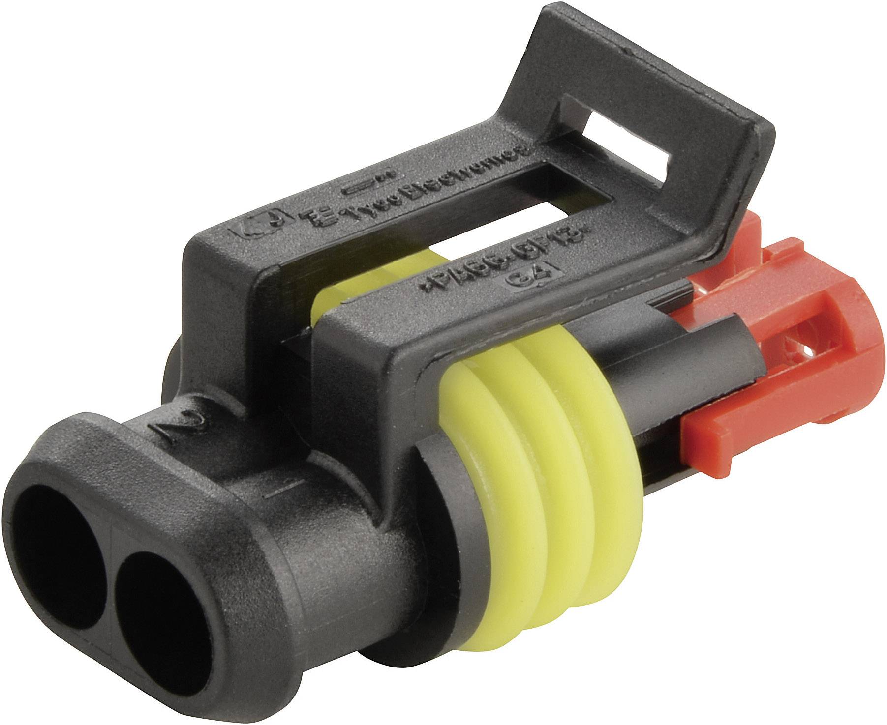 TE Connectivity Socket housing cable AMP-Superseal 1.5mm Series Total number of pins 2 Contact spacing: 6 mm 0-282080-1