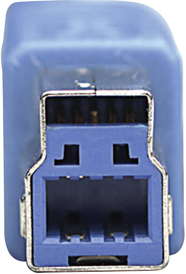 Manhattan USB cable USB 3.2 1st Gen (USB 3.0 / USB 3.1 1st Gen) USB-A plug, USB-B plug 3.00 m Blue gold plated connectors