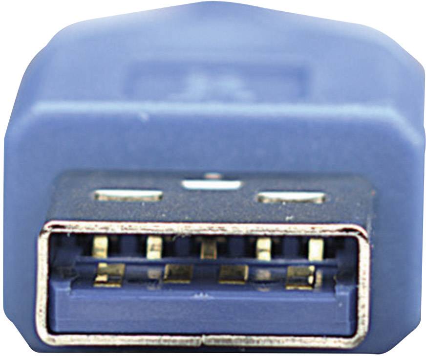 Manhattan USB cable USB 3.2 1st Gen (USB 3.0 / USB 3.1 1st Gen) USB-A plug, USB-B plug 3.00 m Blue gold plated connectors