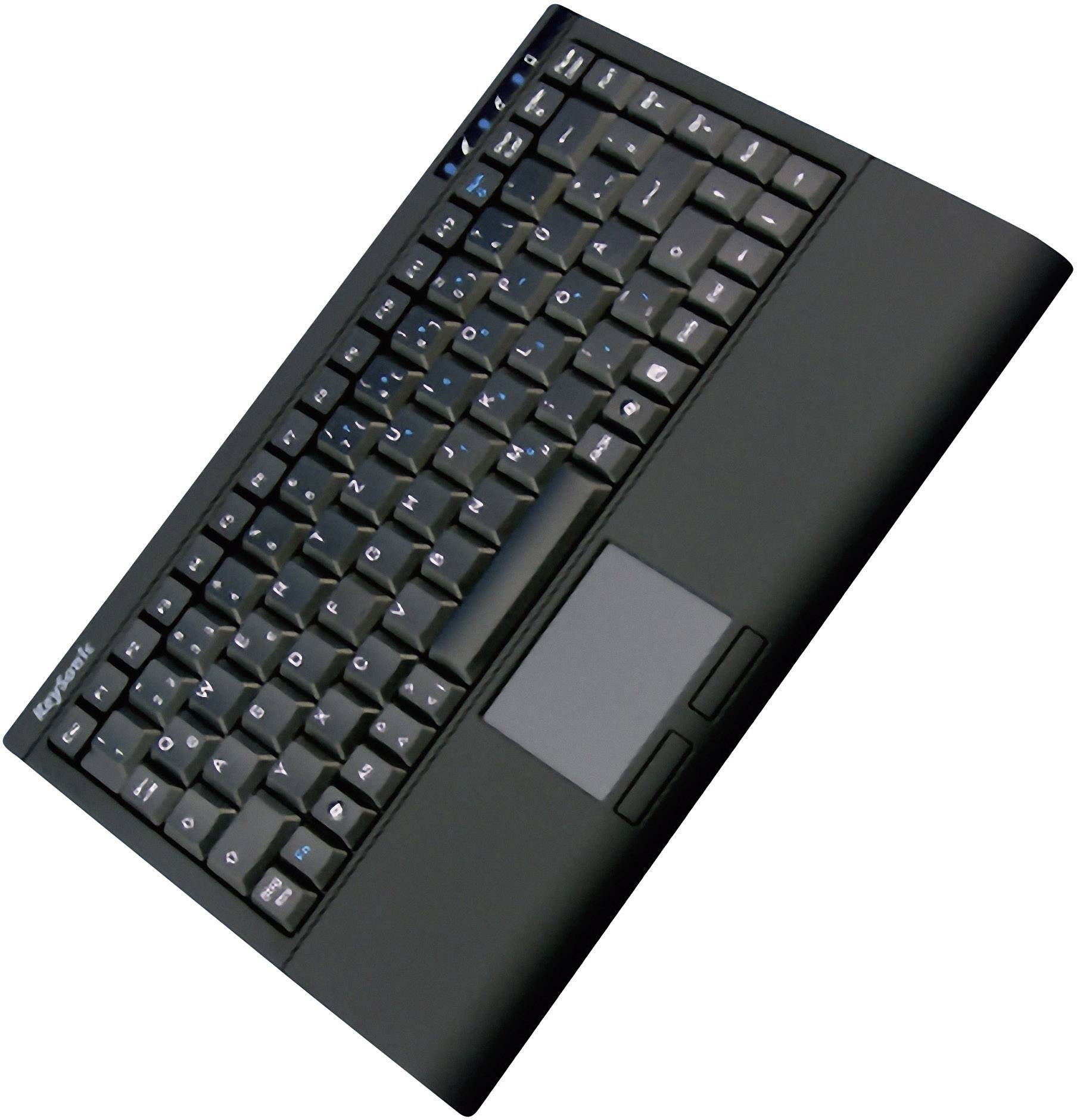 Keysonic ACK-540U+ USB Keyboard German, QWERTZ Black Built-in touchpad, Mouse buttons