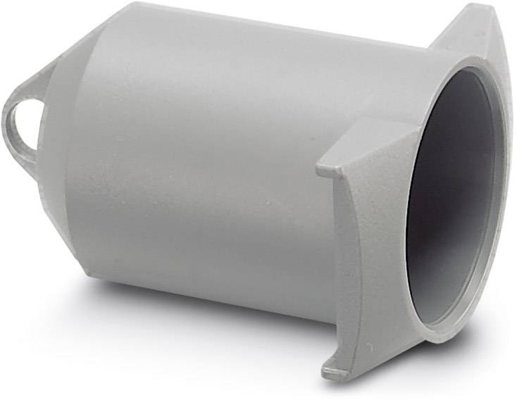 Grey plastic stopper, cylindrical with side handles, used for sealing pipes or openings.