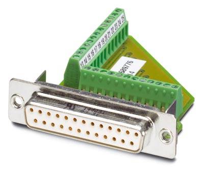 Phoenix Contact VS-25-BU-DSUB/25-MPT-0,5 1689776 D-SUB receptacles 180 ° Number of pins: 25 Screws 10 pc(s)