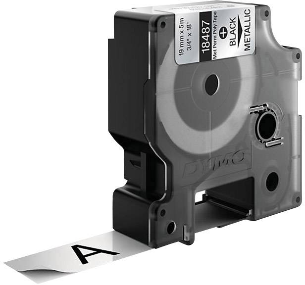 Labelling tape DYMO IND RHINO 18762 Polyester Tape colour: Metallic Font colour:Black 19 mm 5.5 m