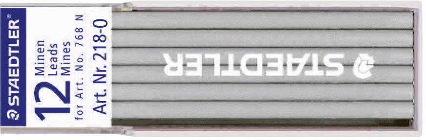 'STAEDTLER' pencil leads, 12 pieces, Art. No. 218-0, suitable for Art. Mines 768.