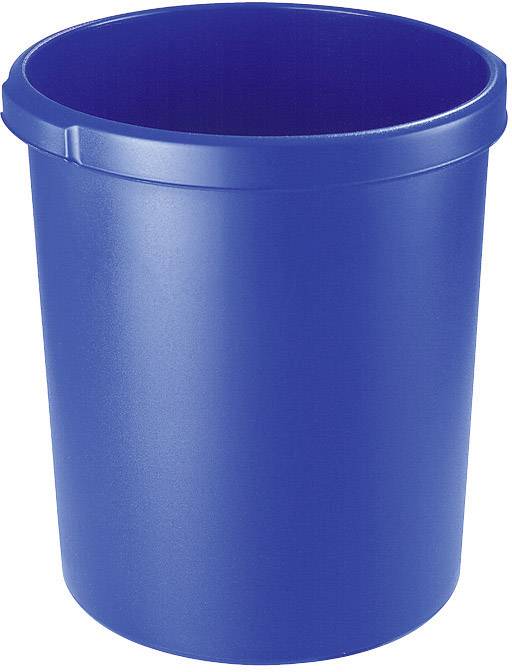 A large, blue plastic rubbish bin without any visible writing or decoration, standing on a flat surface.