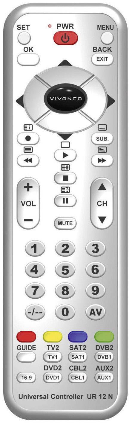 Vivanco UR 12 N Universal Remote control Silver