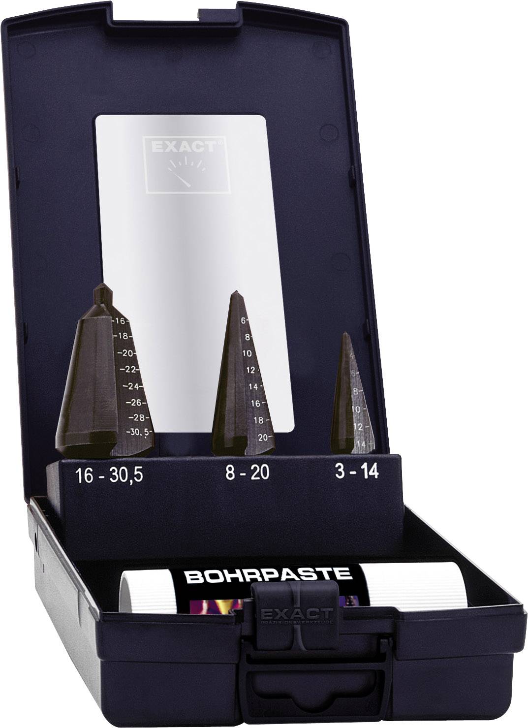 Exact 1605209 HSS Quick-helix drill bit set 3-piece TiAIN Triangular shank 1 Set