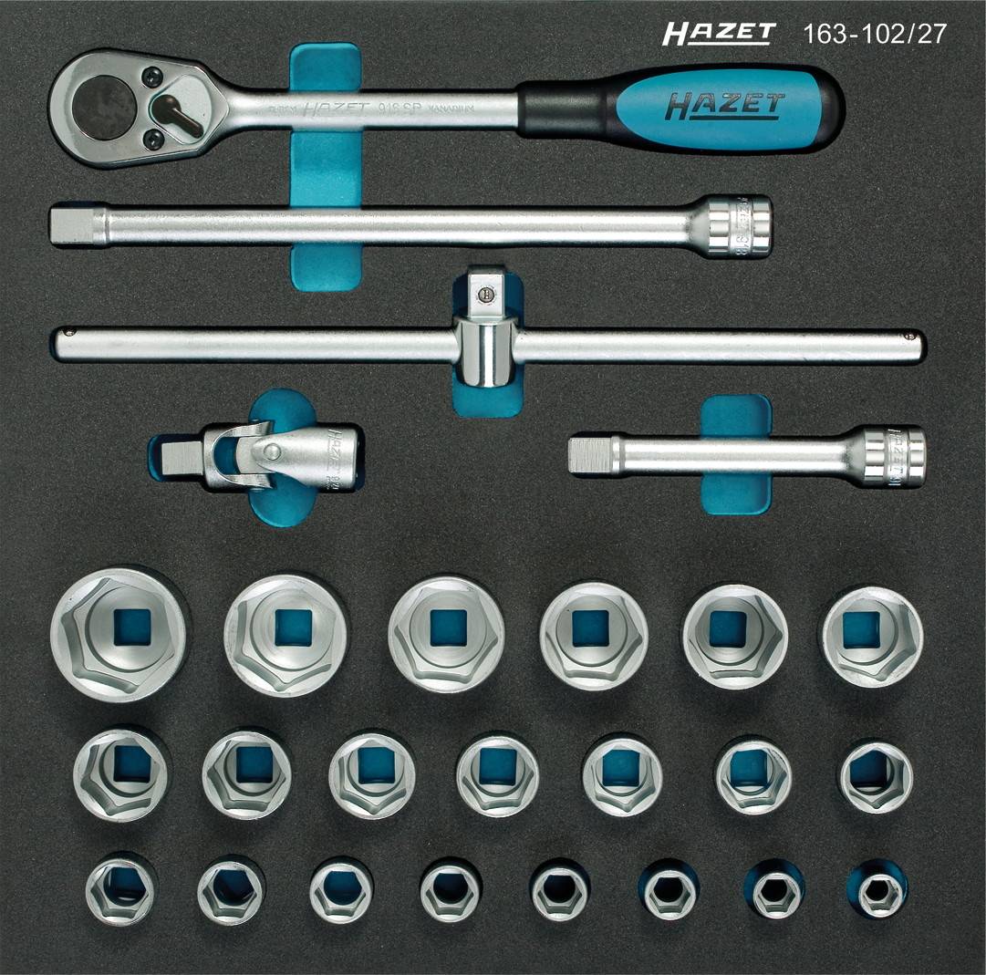 Hazet Bit set Metric 1/2" (12.5 mm) 26-piece 163-102/27