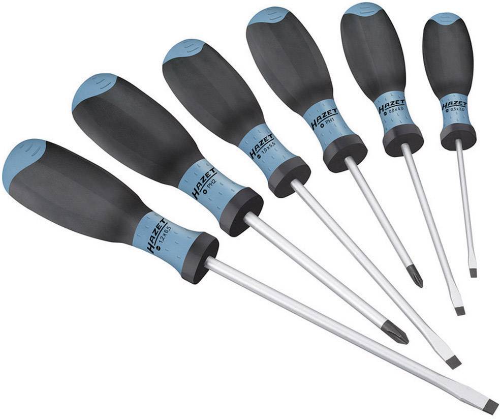 Hazet Workshop Screwdriver set 6-piece Slot, Phillips