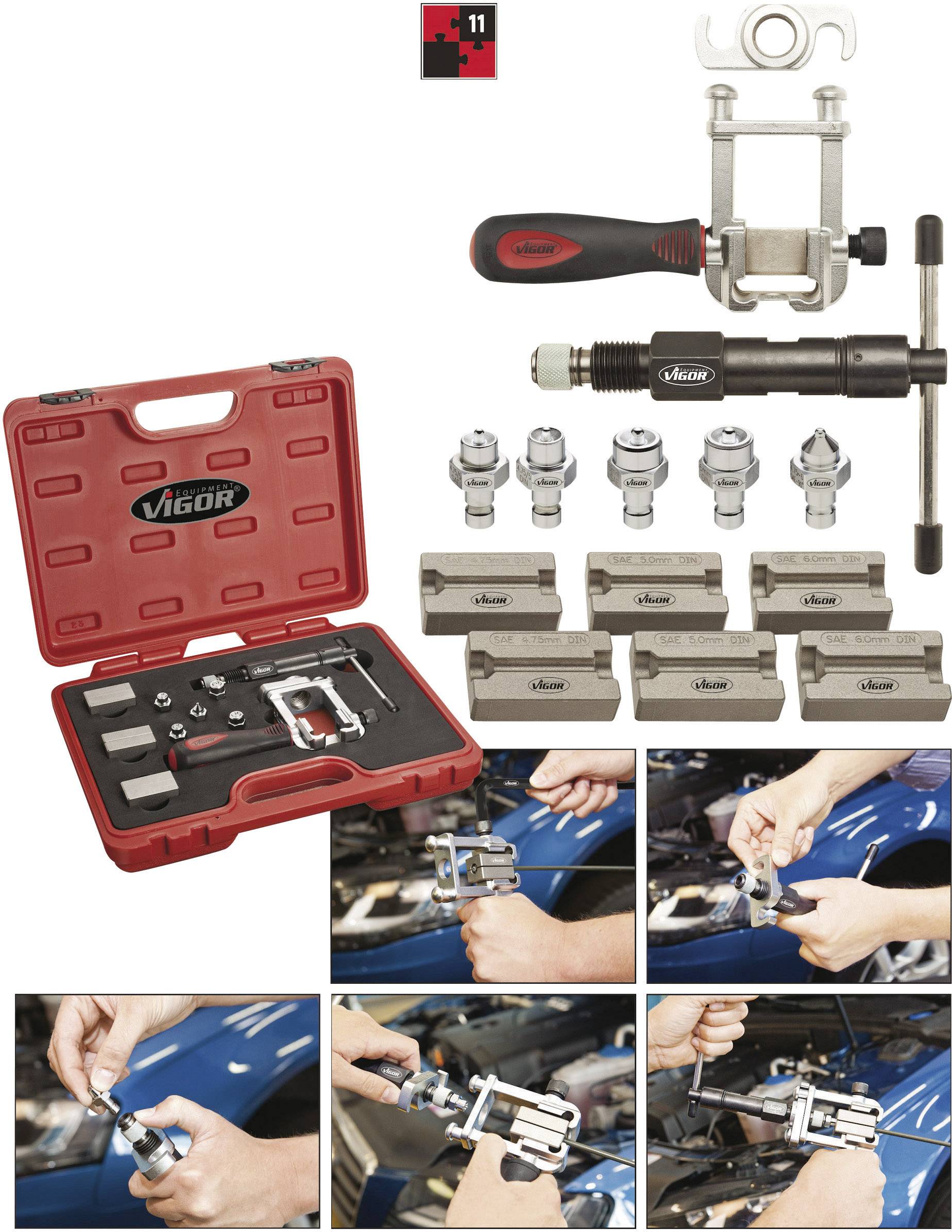 Vigor V1728 Brake line flare tool set 11pcs.
