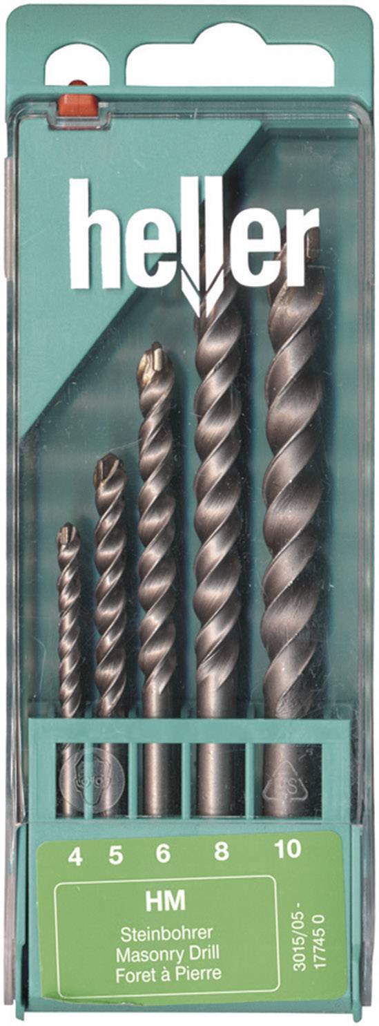 Heller Tools 17745 0 Masonry twist drill bit set 5-piece 4 mm, 5 mm, 6 mm, 8 mm, 10 mm Cylinder shank 1 Set