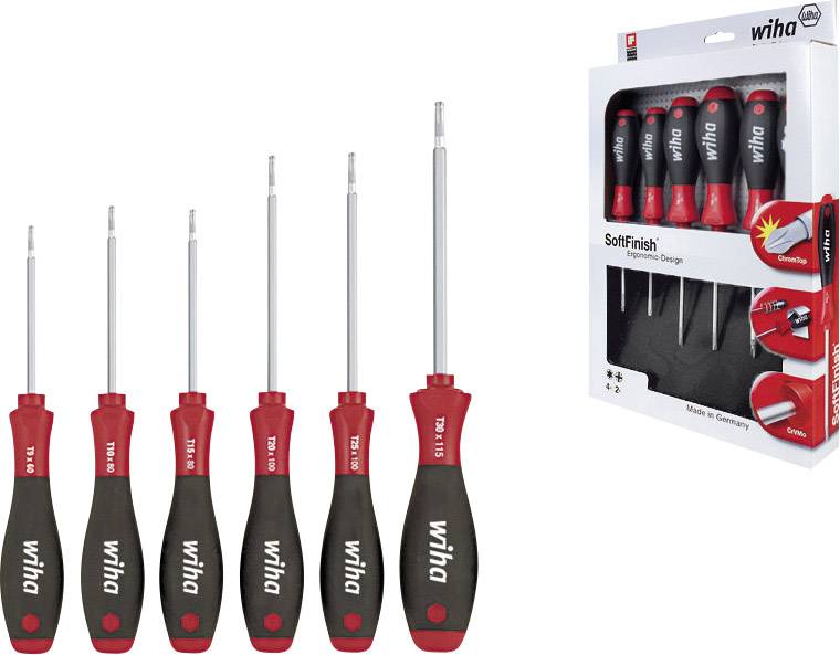 Wiha SoftFinish Workshop Screwdriver set 6-piece TORX socket