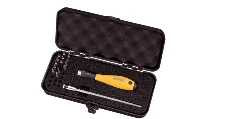 Wiha ESD Interchangeable bits set 16-piece Slot, Phillips, Star socket, Allen