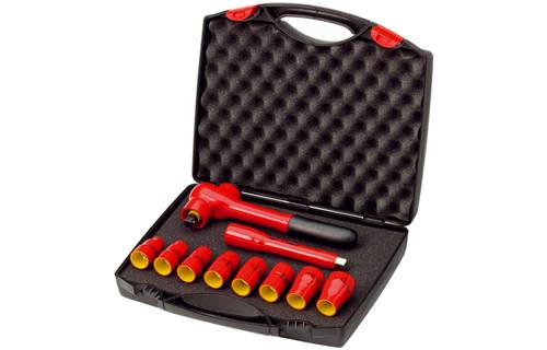 Wiha Insulated tools 7207N K1001 Bit set Metric 3/8" (10 mm) 10-piece 33183