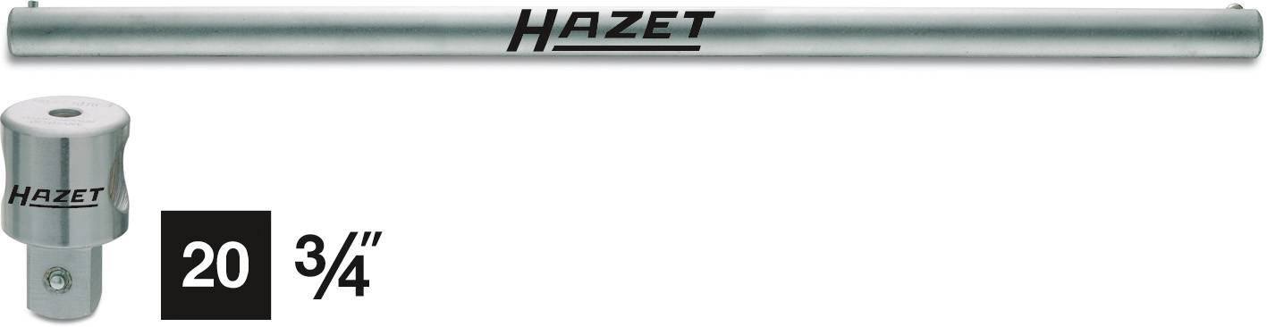 Metal rod and adapter with 'Hazet' logo. Adapter shows '20 3/4