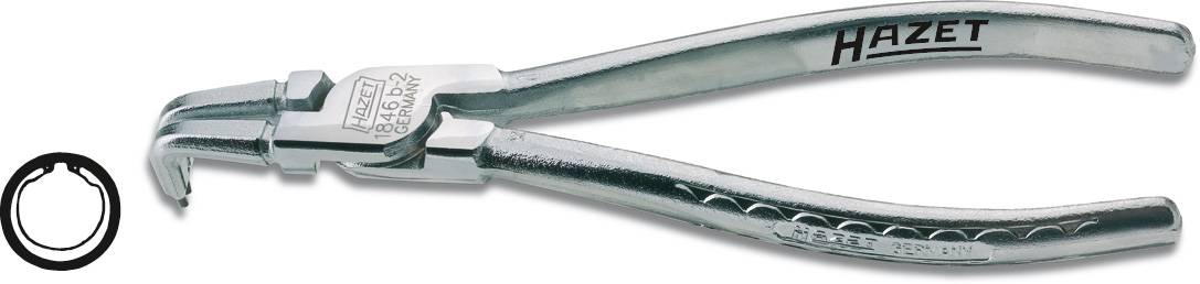 Circlip pliers by Hazet with a closed safety catch, ideal for installing circlips on vehicle components.