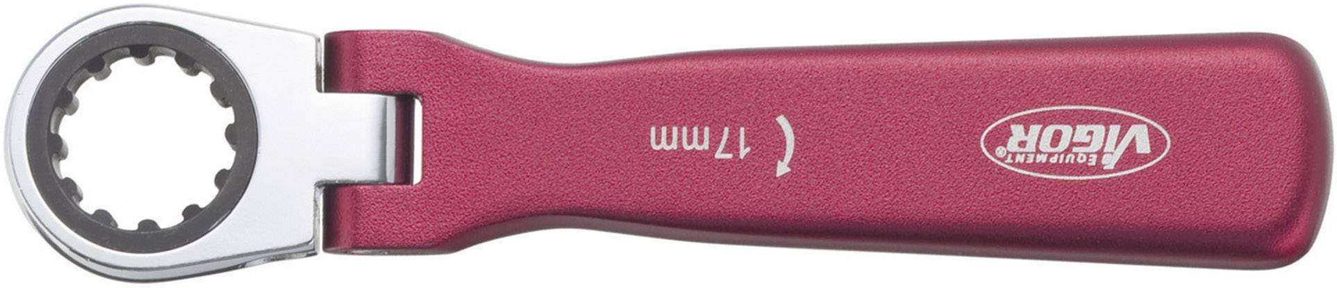 Vigor V1419 Ratcheting single-ended open ring spanner 18 mm