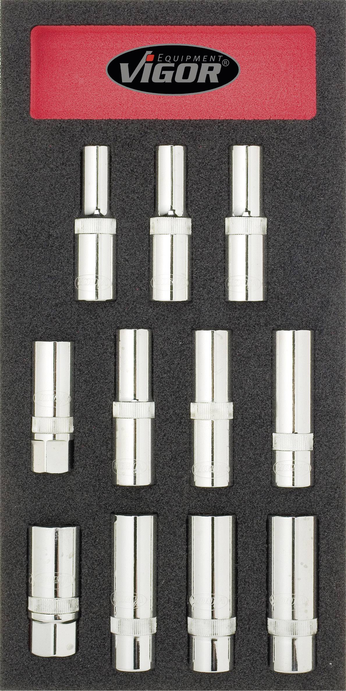 Vigor V1658 Hex head Spark plug bit set 11-piece 1/2" (12.5 mm)