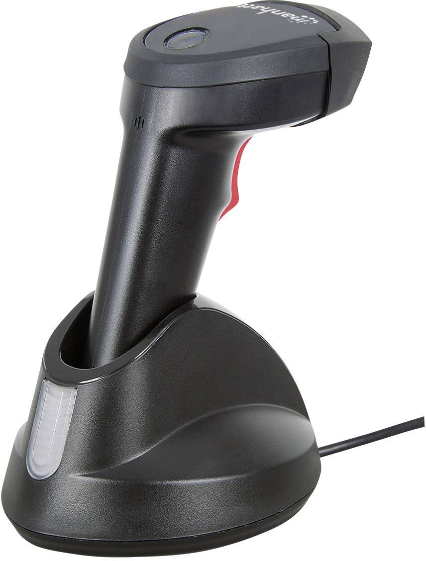 Manhattan 178617 USB-Kit Barcode scanner Bluetooth® 1D CCD Black Hand-held Bluetooth, USB