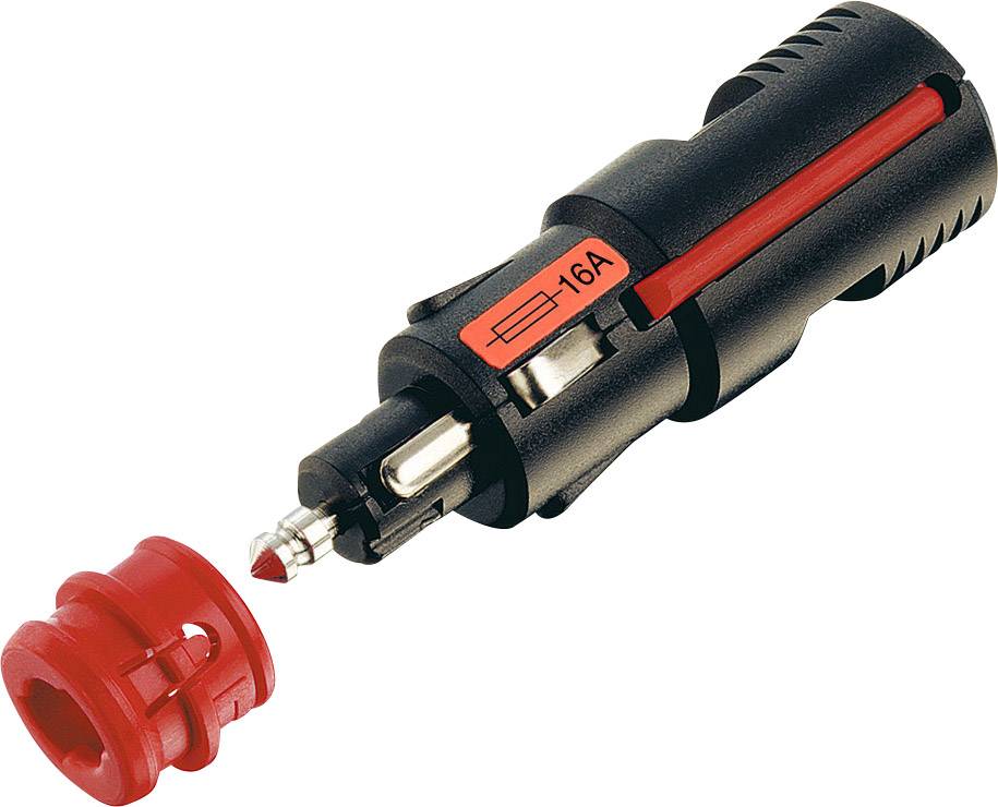 ProCar Universal safety plug Max. load capacity=16 A Compatible with (details) Cigarette lighter and standard sockets Connector
