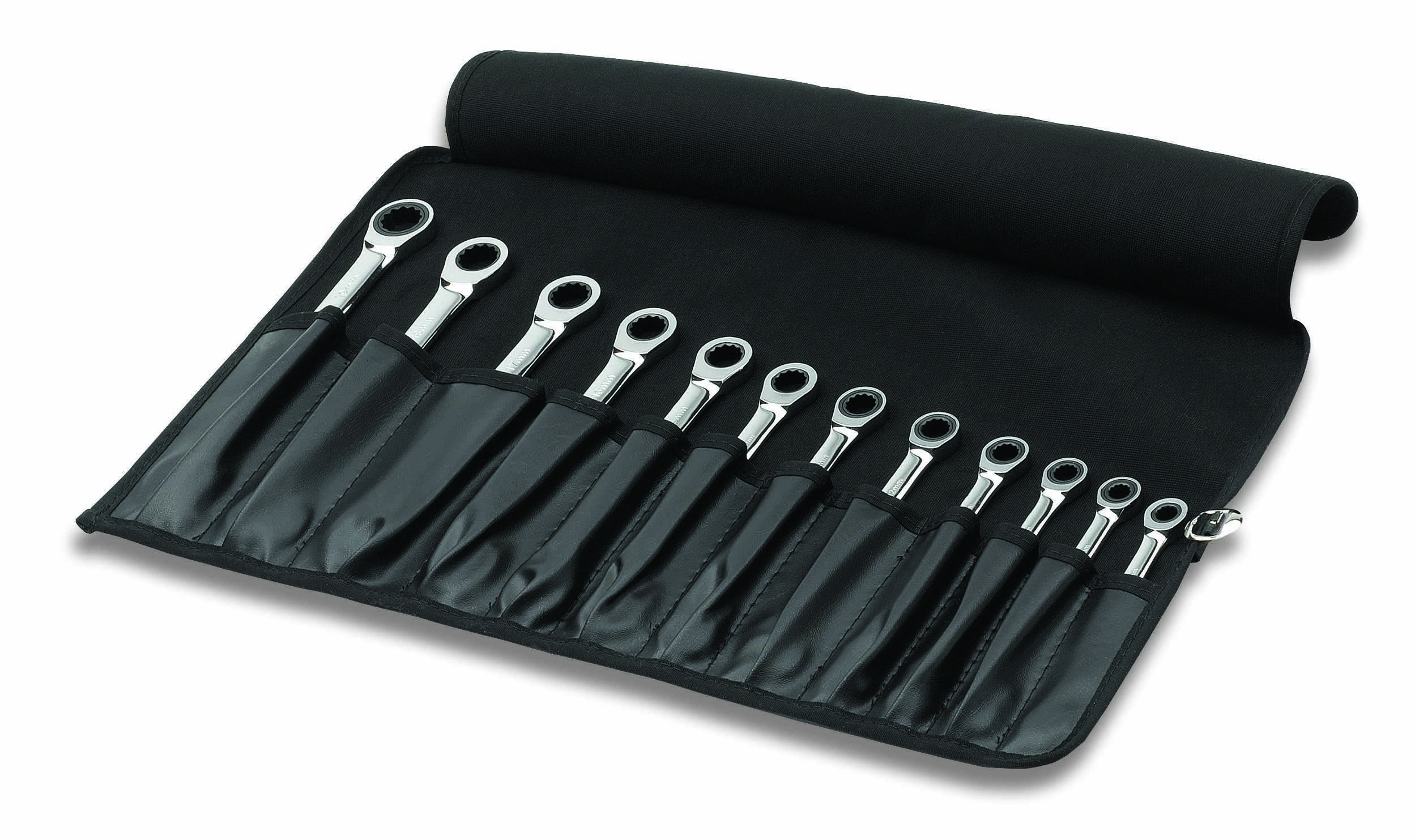 Cimco 112505 Ratcheting crowfoot wrench set 12-piece Spanner size (metric) 7 - 19 mm