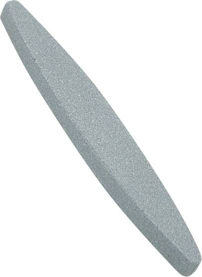 Whetstone in grey, oblong in shape, used for sharpening tools and knives.