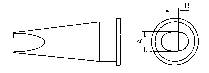 Weller LHT-D Soldering tip Flat Tip size 4.7 mm Content 1 pc(s)