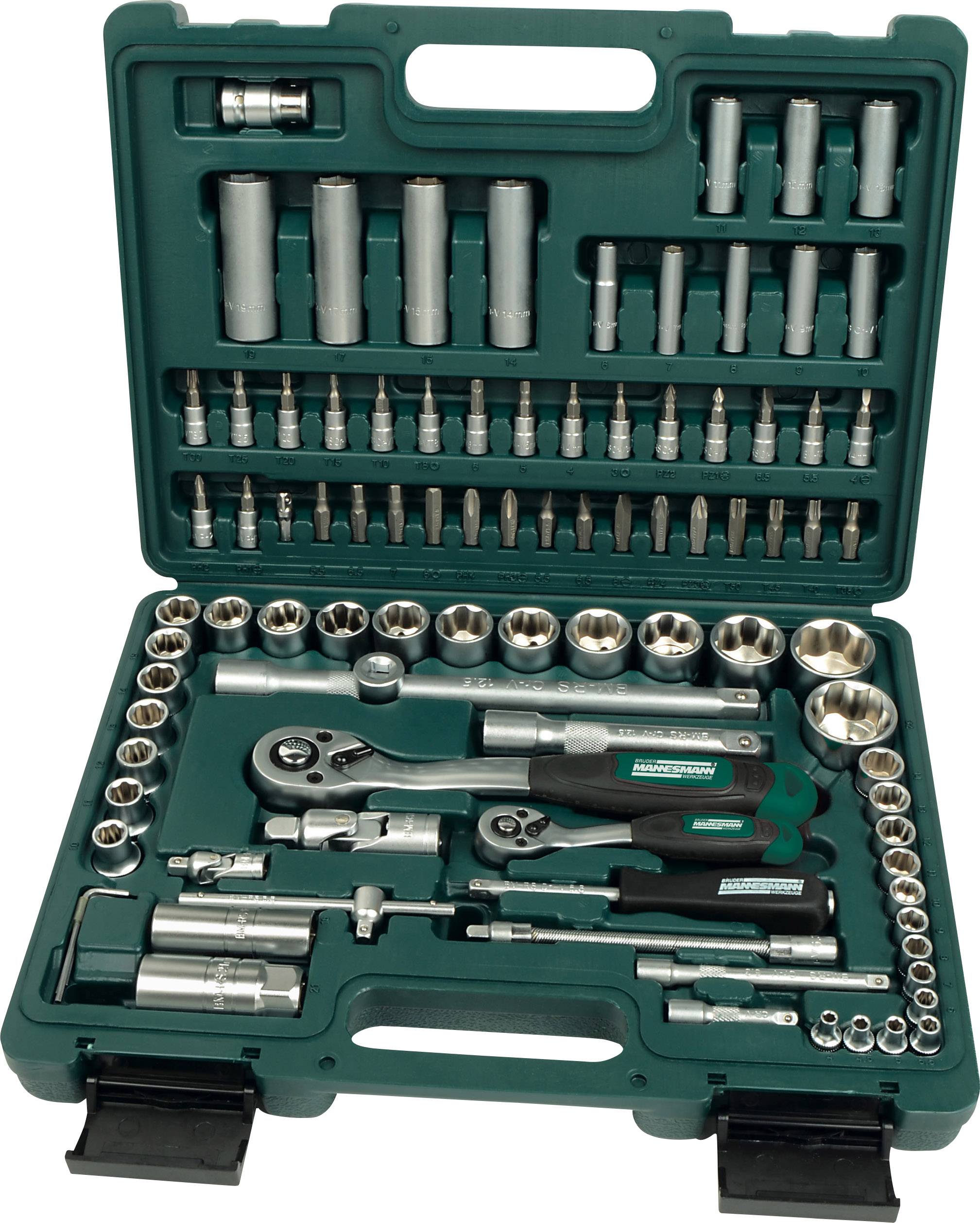 Brüder Mannesmann Bit set Metric 1/4" (6.3 mm), 1/2" (12.5 mm) 94-piece M 2055-SL