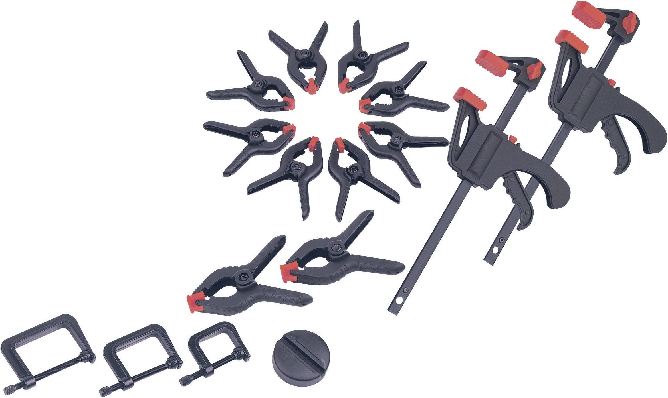 16 piece Clamp set Brüder Mannesmann M90317 Span width (max.):100 mm