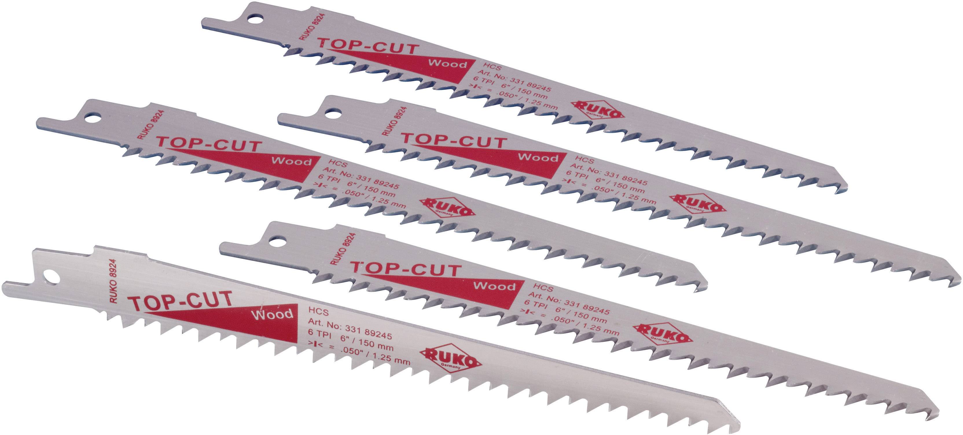 RUKO 33189245 Pack of 5 saber saw blades Saw blade length 150 mm 5 pc(s)