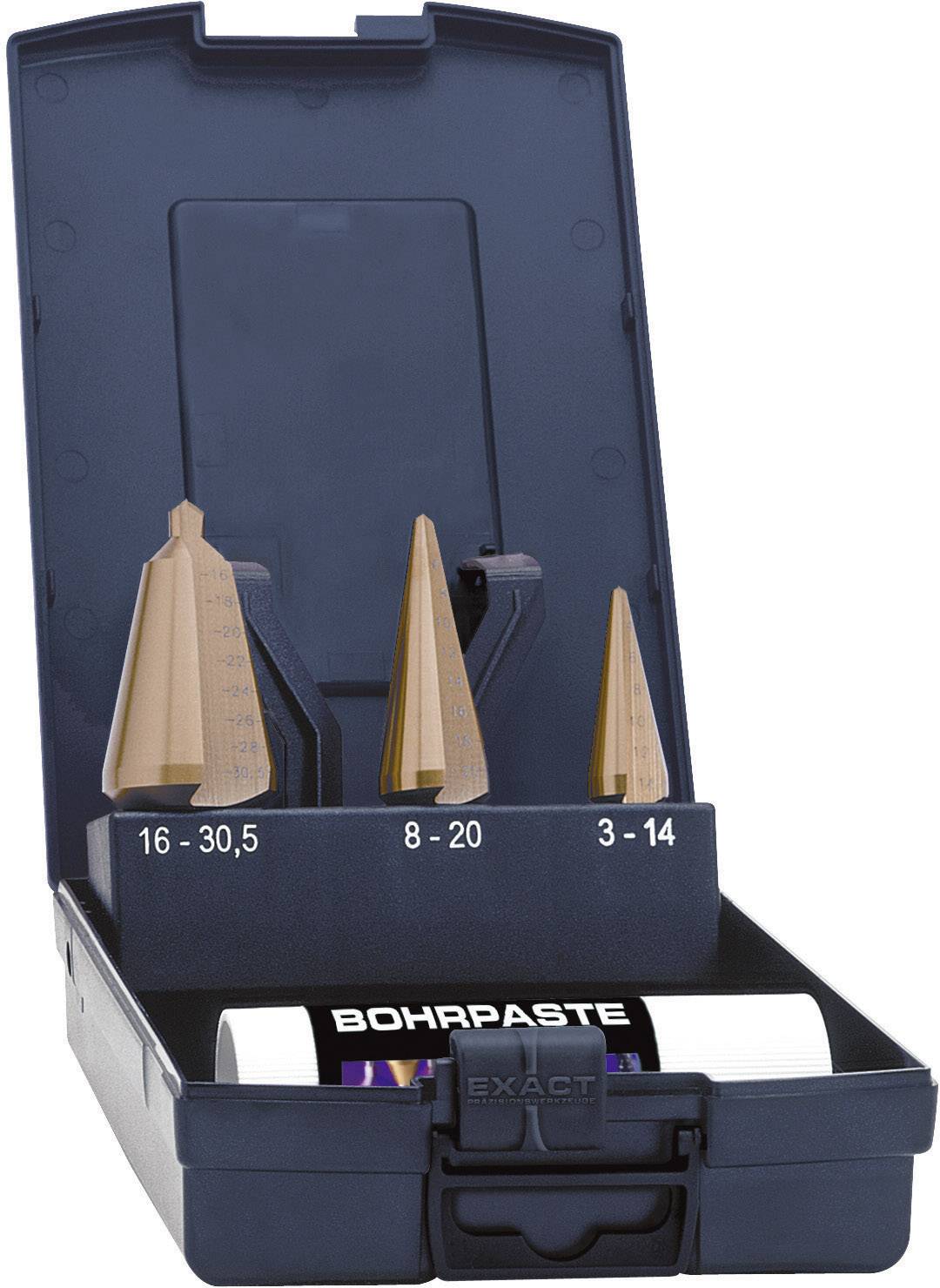 Exact 50105 HSS Quick-helix drill bit set 3-piece TiN Triangular shank 1 Set