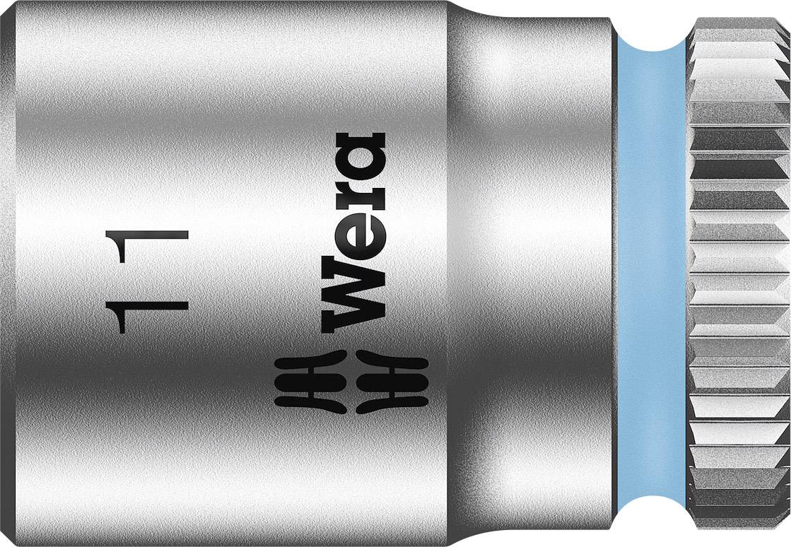 Wera socket wrench, size 11, silver-coloured with a blue ring at the base.