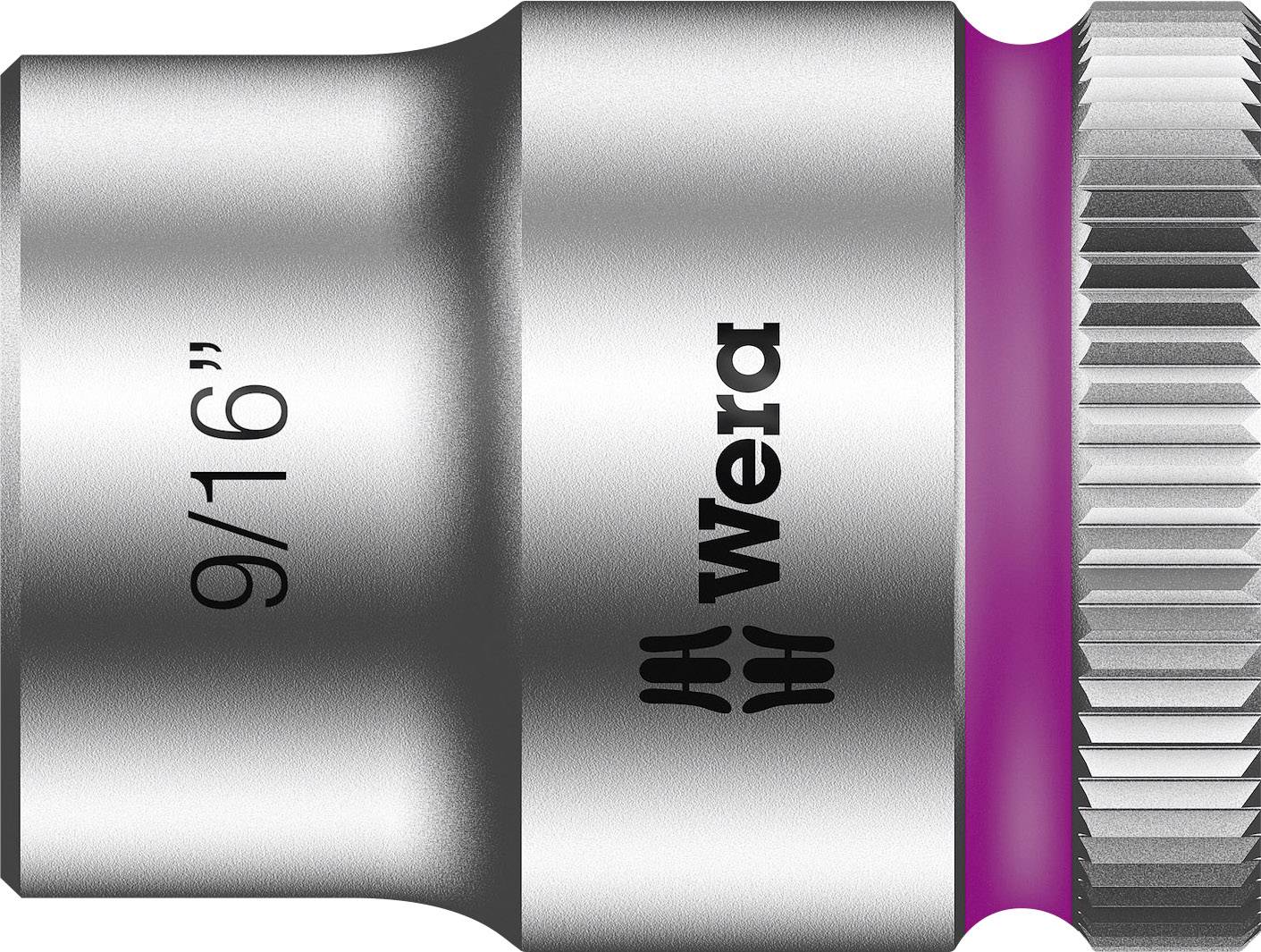 A metal Wera socket with the inscription '9/16