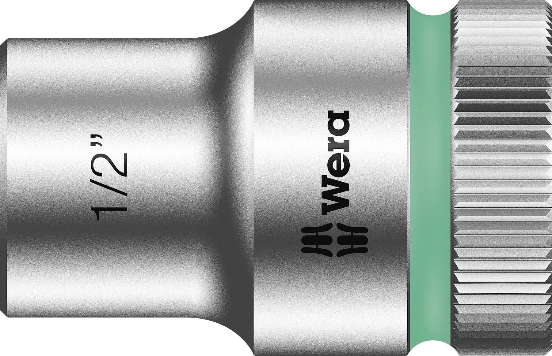 A silver nut with an engraving of '1/2