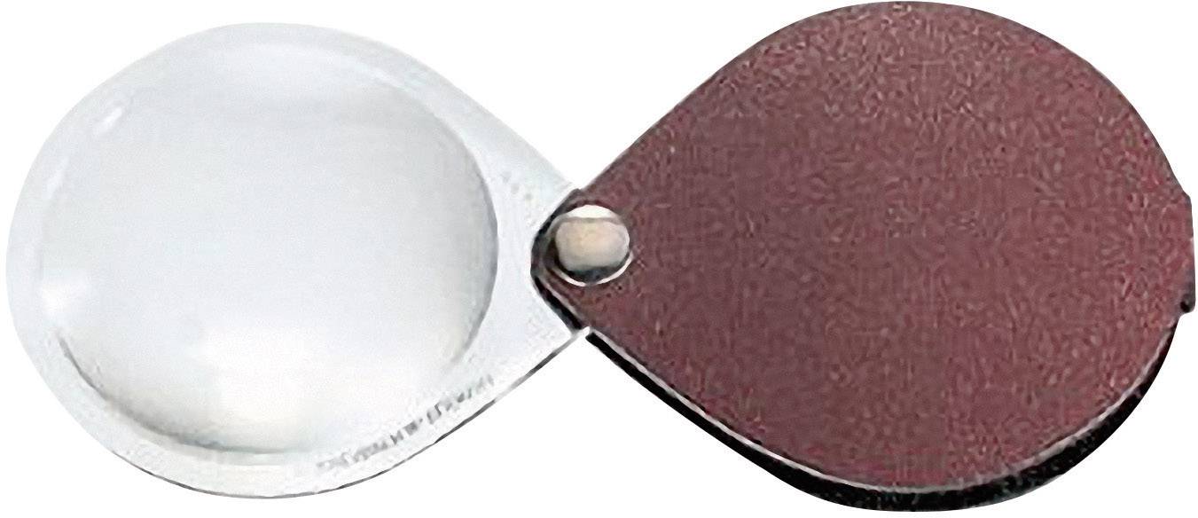 Eschenbach 1740130 Leather folding hand magnifier Magnification: 6 x Lens size: (Ø) 30 mm Red