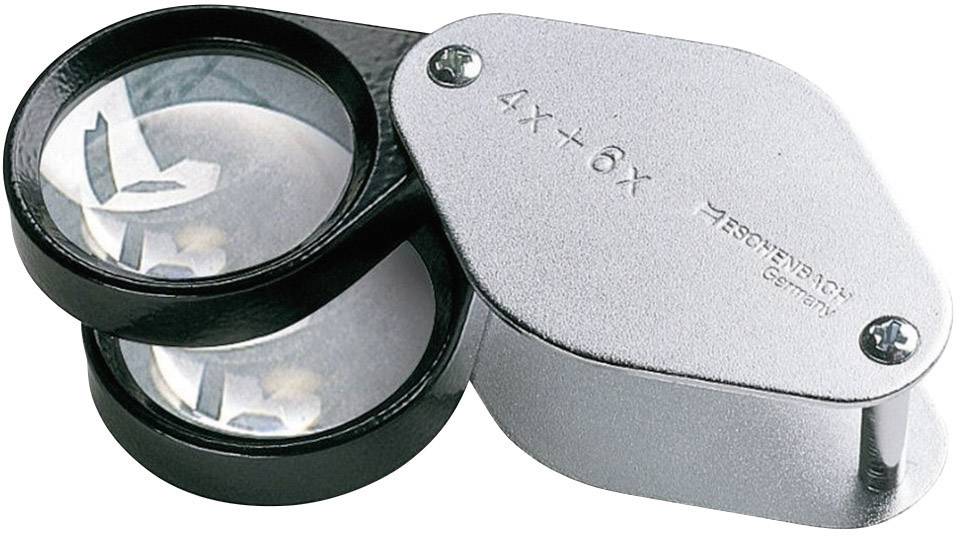 Eschenbach 1187 Folding hand magnifier Magnification: 4 x, 6 x, 10 x Lens size: (Ø) 27 mm