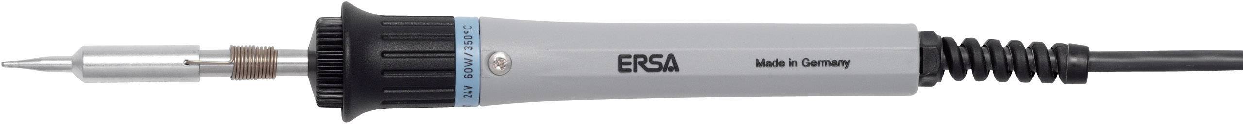 A soldering iron by Ersa with a grey handle and black tip, used for soldering electronic components.