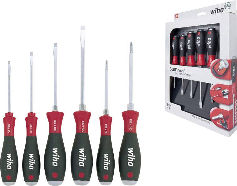 Wiha Workshop Screwdriver set 6-piece Slot, Phillips
