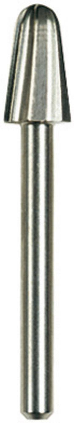 Metal milling cutter with a cylindrical shaft and conical head, used for precise material processing and engraving work.