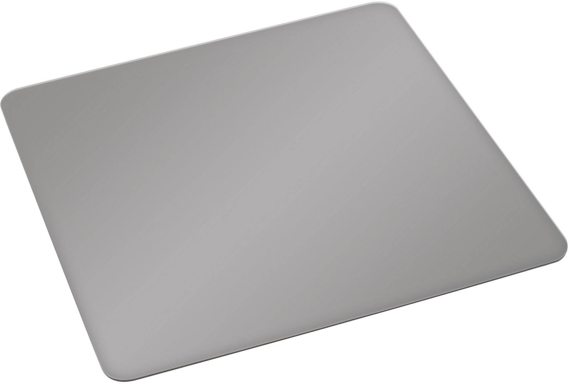 A simple, modern touchpad with rounded corners, suitable for controlling computers through finger movements.